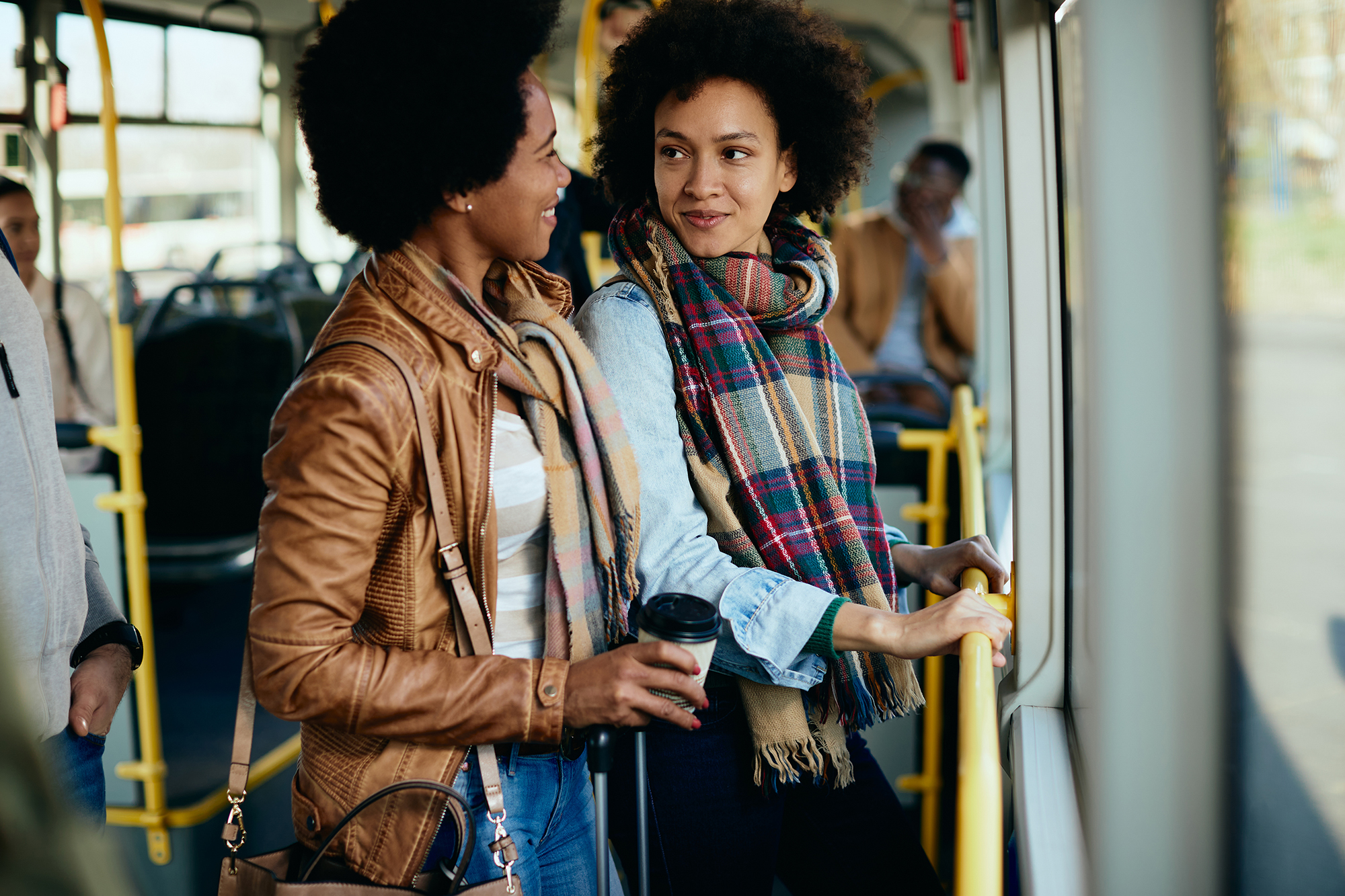 Colaboradoras no transporte público